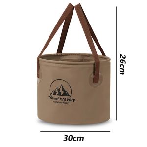 10L 20L Portable Collapsible Water Bucket Leakproof Waterproof Foldable For Outdoor Camping Hiking Fishing Car Washing Use