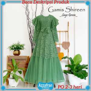 Gamis Shireen | Baju Brokat Couple Anak Perempuan dan Dewasa | Seragam Lebaran Brukat Terbaru Murah