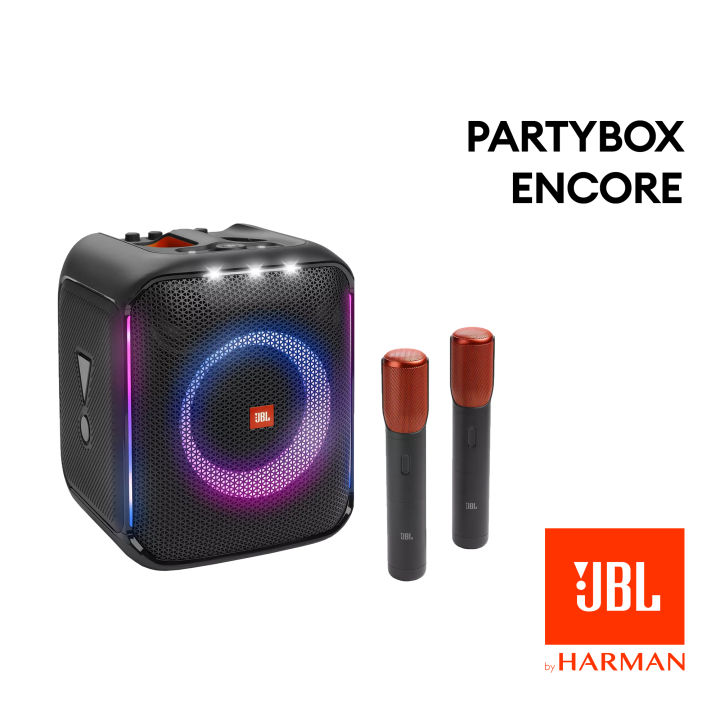 Harman JBL Partybox Encore - 100W Powerful Sound, Built-in Dynamic Light  Show, with Digital Wireless Mic and Splashproof Design