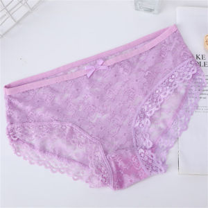 oobest 【จัดส่ง 2-3 วัน】12 ชิ้น กางเกงในลูกไม้เซ็กซี่เอวต่ำกางเกงในฝ้ายบริสุทธิ์ผู้หญิงชุดชั้นในสวมใส่กางเกงในลูกไม้ที่สบาย