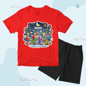 Baju Kaos Setelan Lebaran Anak Laki Laki Karakter Muslim Ramadhan Keren Import Usia 1 - 10 Tahun