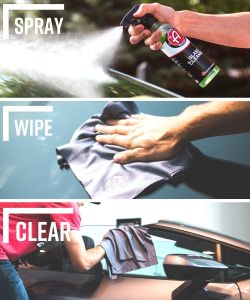 Adams Glass Cleaner - Natural Streak Free Formula for Car Cleaning | Safe On Tinted & Non-Tinted Glass
