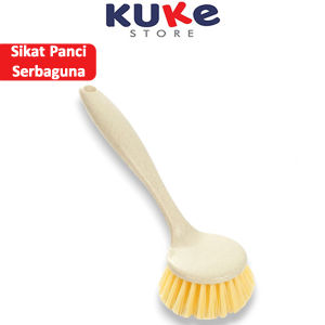 KUKE SIKAT PEMBERSIH PANCI WAJAN GAGANG PANJANG BULAT / SIKAT KOMPOR WASTAFEL KUALI DAPUR SERBAGUNA / ALAT PEMBERSIH PERALATAN DAPUR KAMAR MANDI