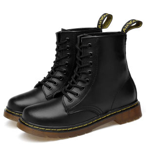 Dr. Martens Boots For Men Leather Boots For Women British Style Retro Soft Leather Anti-skid and Wear-resistant Black MenS And WomenS 8 Holes Martin Boots Size 35 To 46