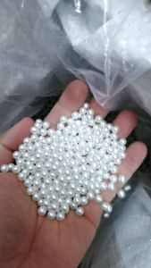 MUTIARA TINDIK MUTIARA TANPA LUBANG WARNA PUTIH KUALITAS AA UKURAN 6 MM PER BUNGKUS BESAR ISI 400 GRAM