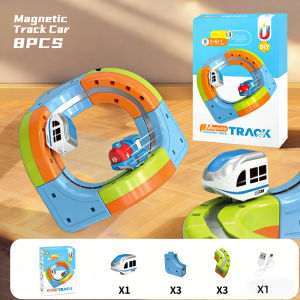 NIKO Magnetic Train Track Building Toys DIY Electric Railway Set 3D Educational Toys Montessori Toys For Kids Gifts