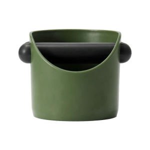 JustLiving Espresso Knock Box Coffee Grounds Container with Removable Knock Bar Espresso Dump Bin with Non-Slip Base Shock-Absorbent Espresso Accessories Durable Barista Tool Espresso Dump Bin