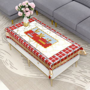Geegobuy ผ้าปูโต๊ะ PVC สไตล์สกายสำหรับบ้านในประเทศสแวนเดน กันน้ำ กันน้ำมัน กันไอร้อน ไม่ต้องล้าง สำหรับโต๊ะกลมในห้องนั่งเล่น