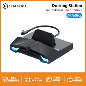 Hagibis ROG Ally/Steam Deck/Switch/OLED Dock 6 in 1 Universal Docking Station With 4K HDMI 2.5G RJ45 100W PD RGB Light USB C Hub