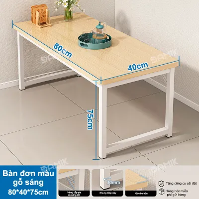 DAMIK Bàn học tại nhà 140CM Bàn máy tính thiết kế hiện đại làm việc chân sắt trắng/đen chữ U