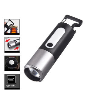 Senter Telescopic Zoom Super Terang Recharger Type C IPX6 AN
