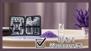 Bộ dụng cụ chăm sóc móng tay và móng chân chuyên nghiệp Mani Pedi gồm 30 món bộ dụng cụ hoàn chỉnh để chăm sóc móng tay và móng chân kèm theo bộ dụng cụ Mani dành cho nam giới cùng bộ dụng cụ làm đẹp cao cấp tiện dụng cho du lịch (màu đen).