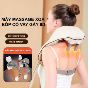 Máy Massage Cổ Vai Gáy Liệu 6D Gối Mát Xa Cổ Vai Gáy Đa Năng Dụng Cụ Mát Xa Giảm Đau Nhức Mệt Mỏi