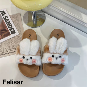 Falisar รองเท้าเเตะแฟชั่นผู้หญิง หูกระต่ายน่ารักๆ นุ่มใส่สบาย รุ่น กันหนาว 1768-3