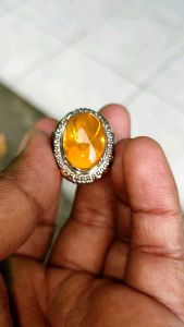 CINCIN GOLDEN YELOW FIRE OPAL WONOGIRI NATURAL KRISTAL API
