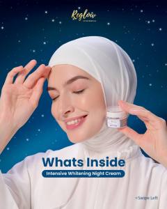 Cream Malam Night Cream Insentive whitening mencerahkan wajah & Memudarkan Flek hitam melemba kulit
