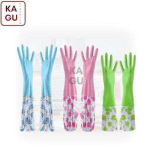 SARUNG TANGAN PANJANG 48 CM KARET LATEX CUCI PIRING PERKERJAAN DAPUR RUMAH TANGGA KOREA