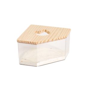 DFVDSPW Transparent Hamster Urine Sand Basin Acrylic with Cover Hamster Sand Box Hamster Sand Bath Room Rectangle Hamster Bathroom For Golden Bear iea Pig