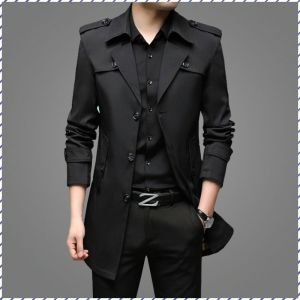 Mid-length Jacket Fashionable And Casual Classic Mens Coat High-quality Fabric Breathable And Comfortable 男士休闲夹克