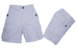 Celana Cargo Pendek Anak Laki-laki Katun Premium Pinggang Karet Biru 1-5 Tahun | Celana Pendek Anak Branded - Ukuran dan Desain Nyaman, Branded dan Stylish