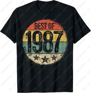 [Local Stock] VCC Best of 1987 Sunset Graphic Birthday Gift Men Women T-Shirt Casual Fashion Loose Harajuku Hip Hop Punk Tshirt Cotton Summer Tees