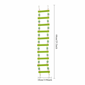 QUINT Colorful Wooden Parrot Ladder Interactive 8/10/12 Step Ladders Pet Bird Steps Practical Grinding Claws Bird Climbing Toy Parrot Accessories