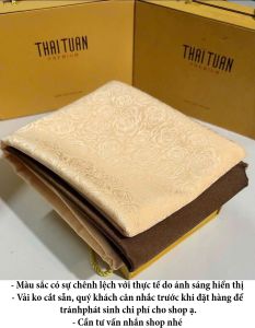 [Thái Tuấn] Vải Gấm Ánh Kim Hoa Hồng Sang Trọng May Áo Dài Đồ Bộ Đầm Dự Tiệc
