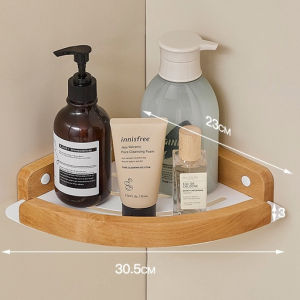 IGDL บีชชั้นวางห้องน้ำวอลนัทห้องน้ำการจัดเก็บห้องน้ำชั้นวางผ้าขนหนูพับชั้นวางผ้าขนหนูมัลติฟังก์ชั่ชั้นวางผ้าขนหนูห้องน้ำไม่พรุนเข้าสู่ระบบชั้นเก็บ