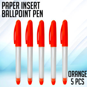 Risefully 5pcs Photo Insert Ballpen Colorful Cap Ball Pen Black Ink