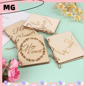 【Magical House】[New HOT FASHION] 2PCS Wedding Vow Books Wedding Vow Notebook Creative Sturdy Kraft Paper Handbook