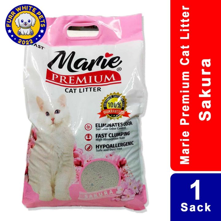 Marie Premium Bentonite Cat Litter Sand 10Liters ( Sakura) by ...