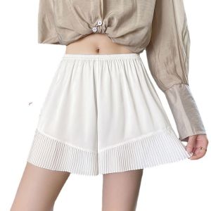 GOOTRADES ง่าย Comfotable ฤดูร้อน ชุดชั้นในเอวกลาง สีทึบ สั้นไปหน่อย กางเกงในผ้าไหม กางเกงขาสั้นเพื่อความปลอดภัย กางเกงผู้หญิง ชุดชั้นในหญิง