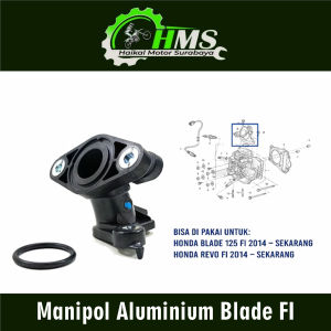 Manipol Aluminium Blade New Fi / Revo Fi - Manifol Maniful Intake Insulator Diral Supra X 125 FI