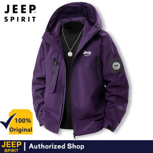 JEEP SPIRIT brand workwear jacket for men and women waterproof jacket windproof hooded jacket outdoor hiking and mountaineering for men
