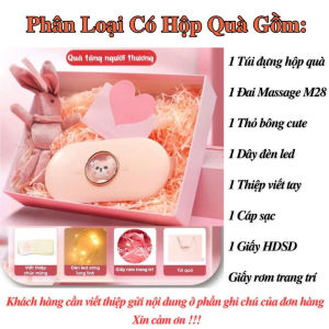 Đai Massage Bụng M28 - Máy Massage Bụng Có Hộp Quà Tặng Nhận Viết Thiệp - 6 Chế Độ Làm Ấm Giảm Đau