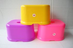 Bangku Kecil Anak Persegi Panjang Plastik Glacio KH