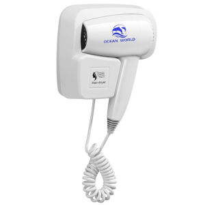 OCEAN WORLD HD-1600WB Wall Mount Hair Dryer Blower Hair Dryer with Holder Bathroom Accessories