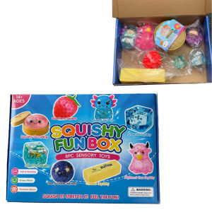 This set of 8 fun and adorable sensory-relieving toys is perfect for children and helps them alleviate stress.