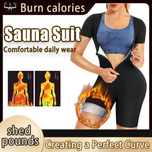 Sauna Suit Fitness Loss Weight Sweat Suit Exercise Weight Loss Full Body Sweat Suit Crazy Fat Burner Slimming Shapewear Sweat Polymer Sauna Slimming Bodysuit 暴汗衣