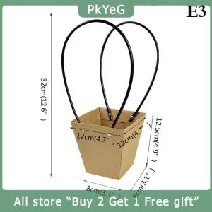[COD] PkYeG KITCHEN Portable Flower Box Waterproof Paper Handy Bag Kraft Handbag Party Gift Box