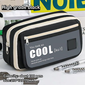 Large Capacity Pencil Case Multi-Layers Pen Bag Pencil Pouch High-Value Waterproof Pen Box For Students Storage Bag Lightweight & Functional