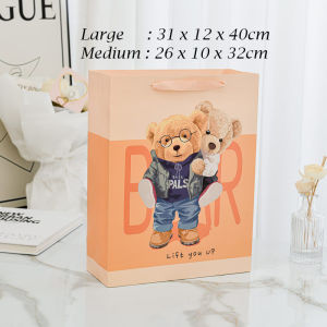 Paper Bag Bear Uk.Besar | Goodie Bag | Tas Souvenir | Tas Ulang Tahun