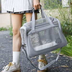 YITAQI Soft Sided Pet Carrier Collapsible Portable Cat Bag Sturdy Breathable Dog Carrying Case for Travel