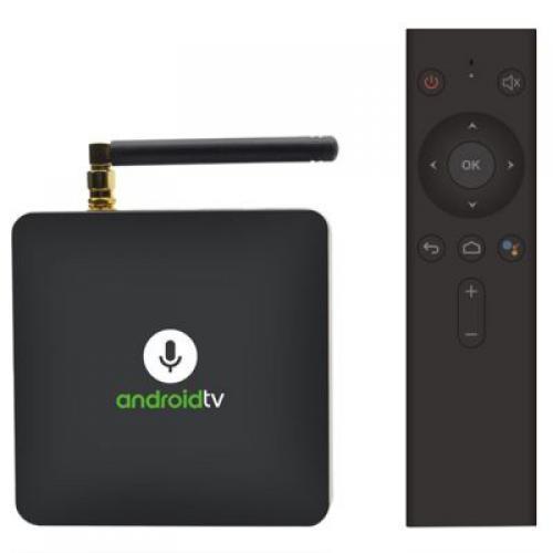 MECOOL KM8 Google Certified Android TV Box with Voice Remote Amlogic S905X Android 8.0 2GB RAM + 16GB ROM VP9 HDR10 Dolby Audio Support Youtube 4K (BLACK)