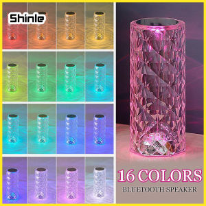 LED Crystal Rose Night Light Lamp Diamond Lamp Rechargeable Bedside Touch Table Lamp 3 colors/16colors