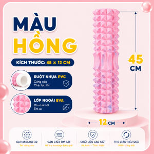Con Lăn Massage 3D Giãn Cơ EMA Bọc Nhựa EVA Êm Ái Lõi PVC Chịu Lực Giãn Cơ Sâu Phục Hồi Sau Tập