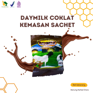Daymilk Susu Kambing Etawa Coklat Kemasan Sachet | Suplemen tulang sendi dan pernafasan