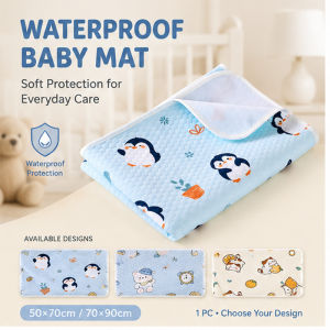 Baby Waterproof Urine Pad Reusable Waterproof Underpad Cotton Washable Changing Mat Cartoon Print
