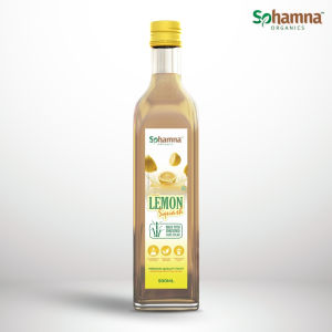 Sohamna Organics Lemon Squash | 500ml | Made with Organic Lemons | Natural Citrus Refresher