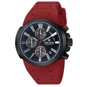 Jam Tangan Jonas Jasmin Original Lingkaran HA-648SNA / Jam Tangan Fashion Pria Tali Rubber Diameter 45cm Chrono Aktif